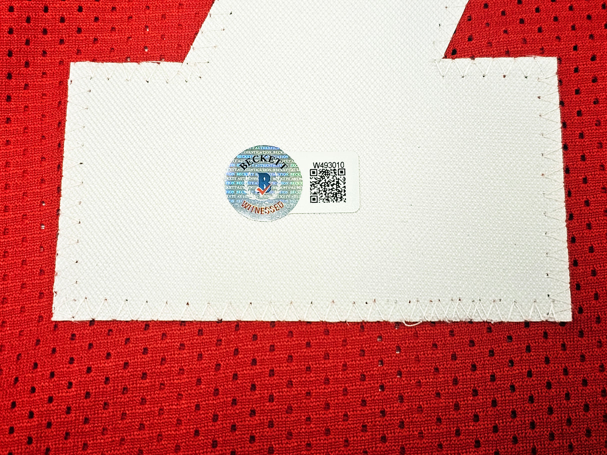 San Francisco 49ers Charvarius Ward Autographed Red Jersey Beckett BAS Witness Stock #218750