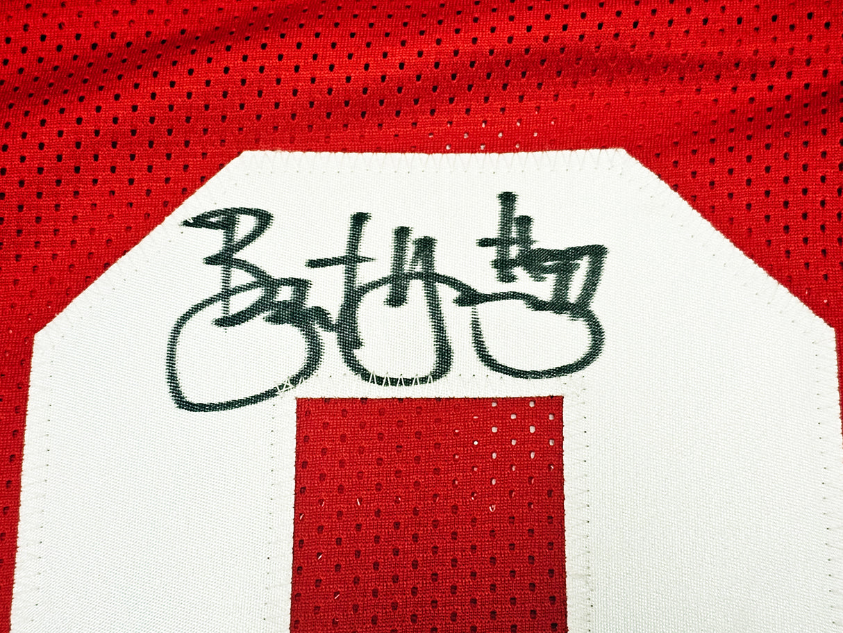 San Francisco 49ers Bryant Young Autographed Red Jersey "HOF 22" Beckett BAS Witness Stock #218751