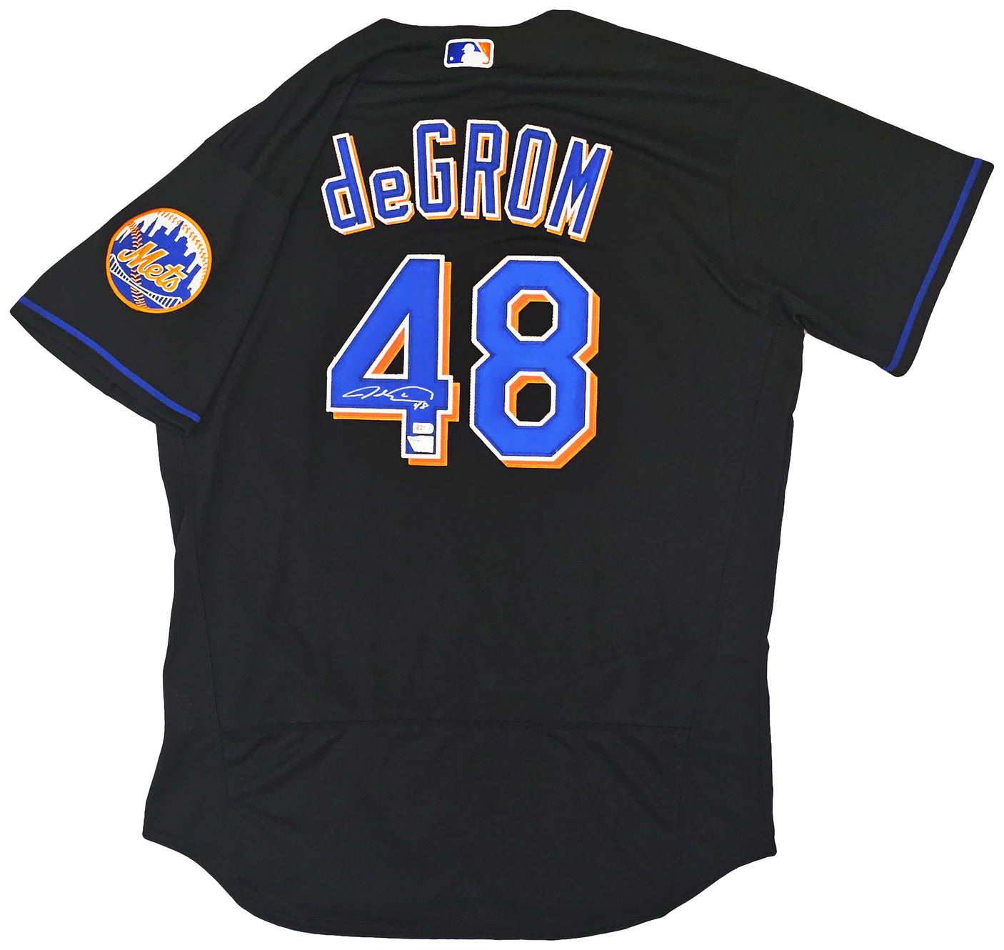 New York Mets Jacob deGrom Autographed Black Nike Authentic Jersey Size 48 Fanatics Holo Stock #218737