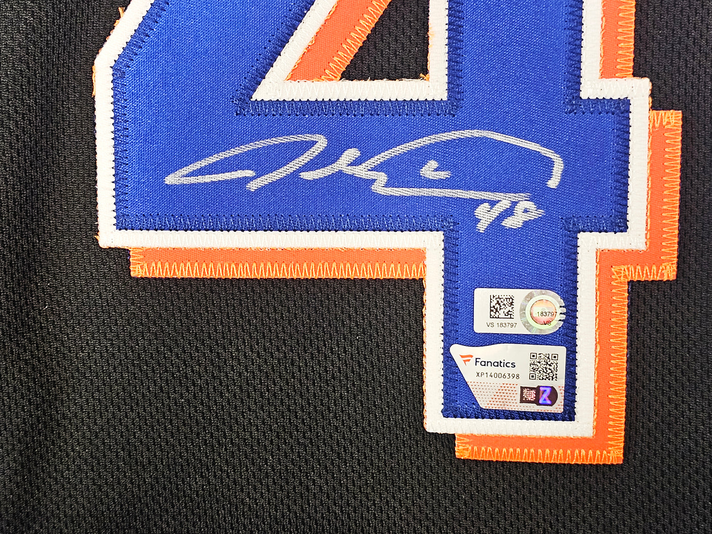 New York Mets Jacob deGrom Autographed Black Nike Authentic Jersey Size 48 Fanatics Holo Stock #218737