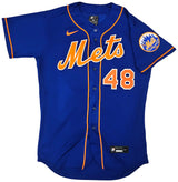 New York Mets Jacob deGrom Autographed Blue Nike Authentic Jersey Size 44 Fanatics Holo Stock #218738