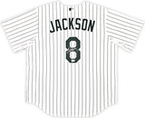 Chicago White Sox Bo Jackson Autographed White Pinstripe Nike Jersey Size XL Beckett BAS Witness Stock #218039
