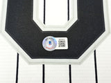 Chicago White Sox Bo Jackson Autographed White Pinstripe Nike Jersey Size XL Beckett BAS Witness Stock #218039