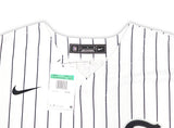 Chicago White Sox Bo Jackson Autographed White Pinstripe Nike Jersey Size XL Beckett BAS Witness Stock #218039