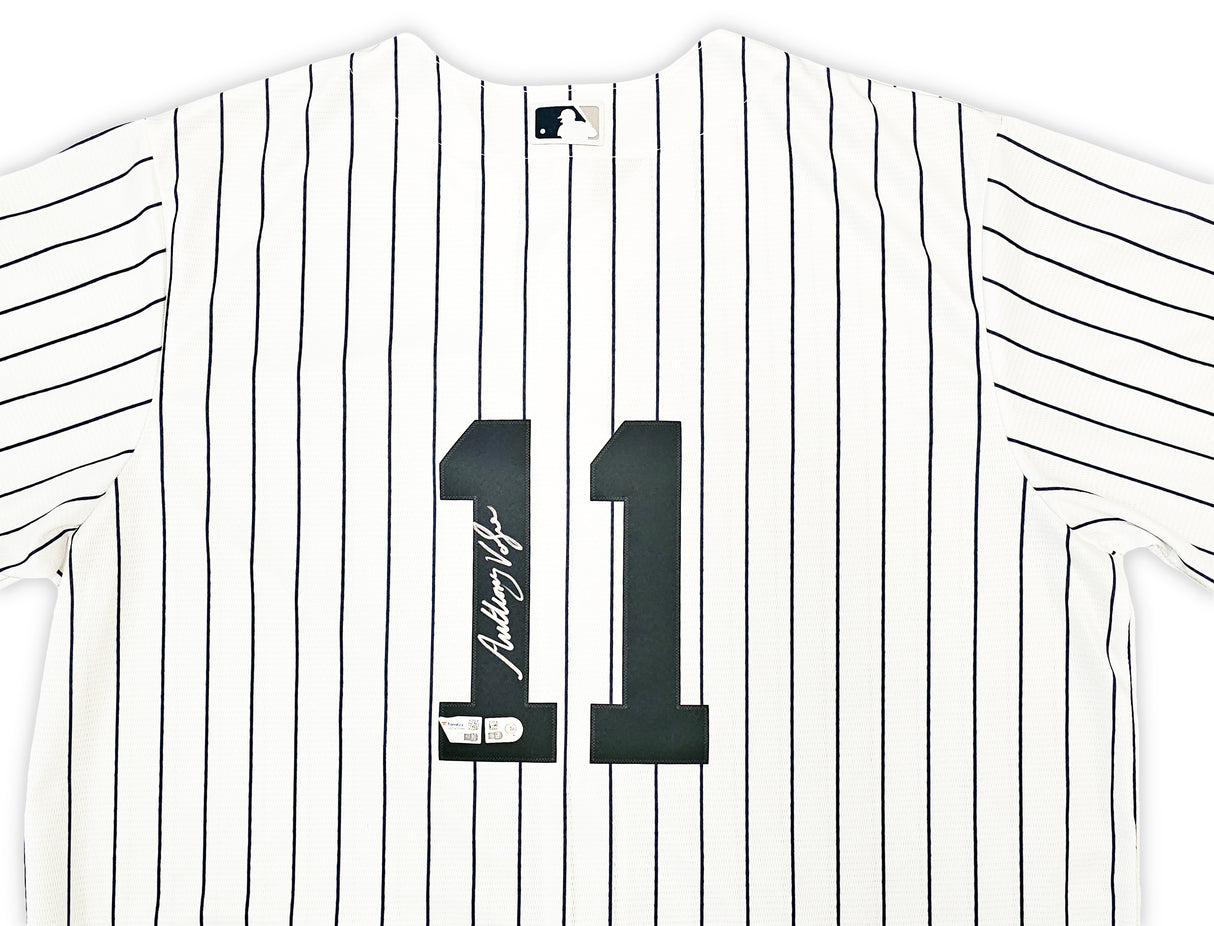 New York Yankees Anthony Volpe Autographed White Nike Jersey Size XL Fanatics Holo Stock #218757