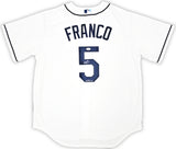 Tampa Bay Rays Wander Franco Autographed White Nike Jersey Size L "El Patron" JSA Stock #218682