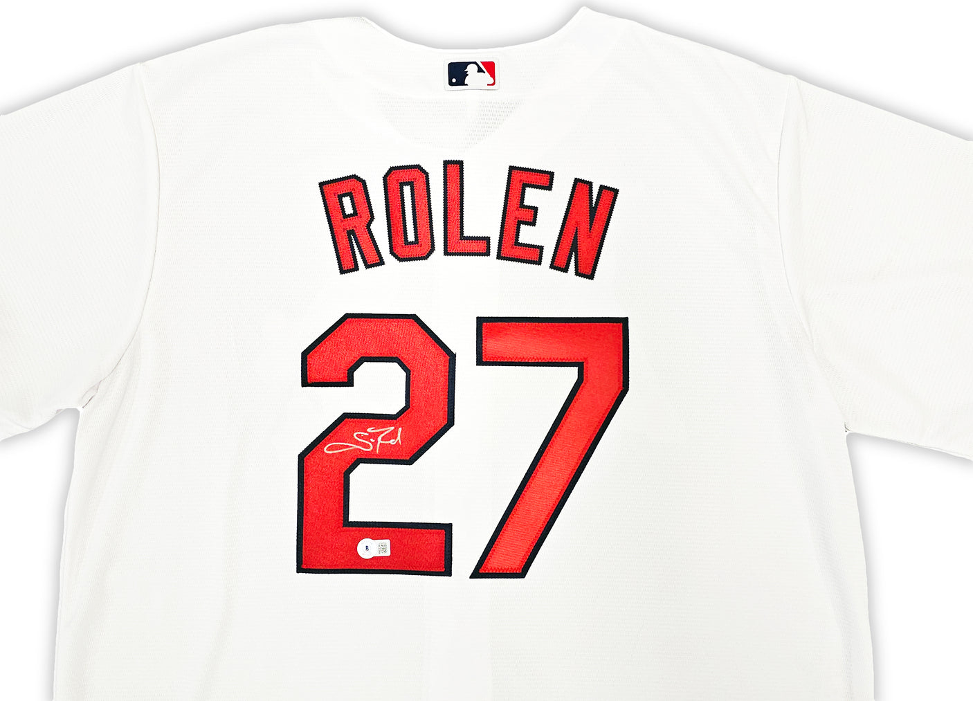 St. Louis Cardinals Scott Rolen Autographed White Nike Jersey Size XL Beckett BAS Witness Stock #218755