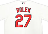 St. Louis Cardinals Scott Rolen Autographed White Nike Jersey Size L Beckett BAS Witness Stock #218754