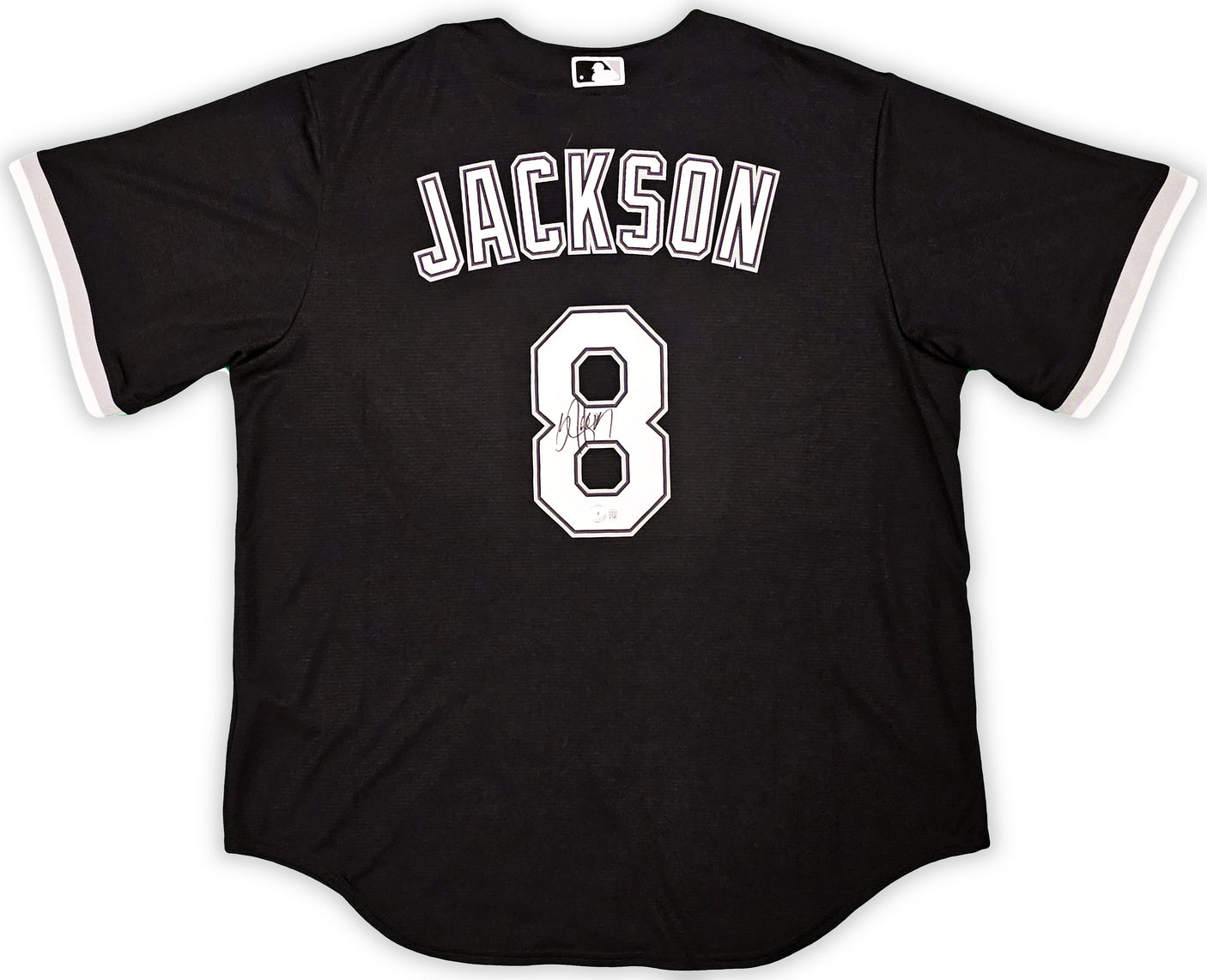 Chicago White Sox Bo Jackson Autographed Black Nike Jersey Size XL Beckett BAS Witness Stock #218041
