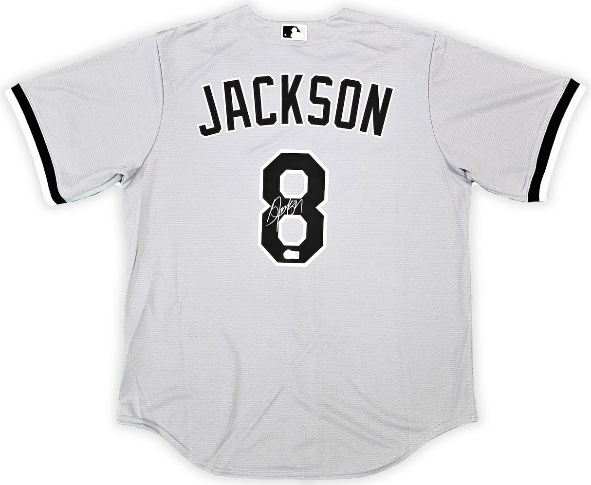 Chicago White Sox Bo Jackson Autographed Gray Nike Jersey Size L Beckett BAS Witness Stock #218038