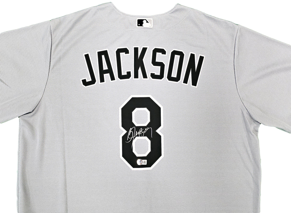 Chicago White Sox Bo Jackson Autographed Gray Nike Jersey Size XL Beckett BAS Witness Stock #218037