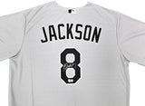 Chicago White Sox Bo Jackson Autographed Gray Nike Jersey Size XL Beckett BAS Witness Stock #218037