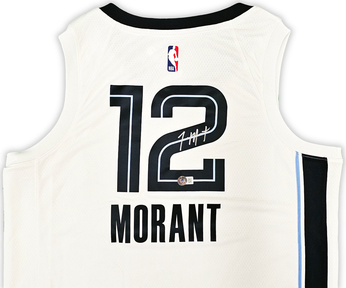 Memphis Grizzlies Ja Morant Autographed White Nike Association Edition Swingman Jersey Size 48 Beckett BAS QR Stock #218582