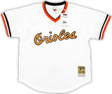 Baltimore Orioles Cal Ripken Jr. Autographed White Mitchell & Ness Authentic Batting Practice BP Jersey Size L Fanatics Holo Stock #218727