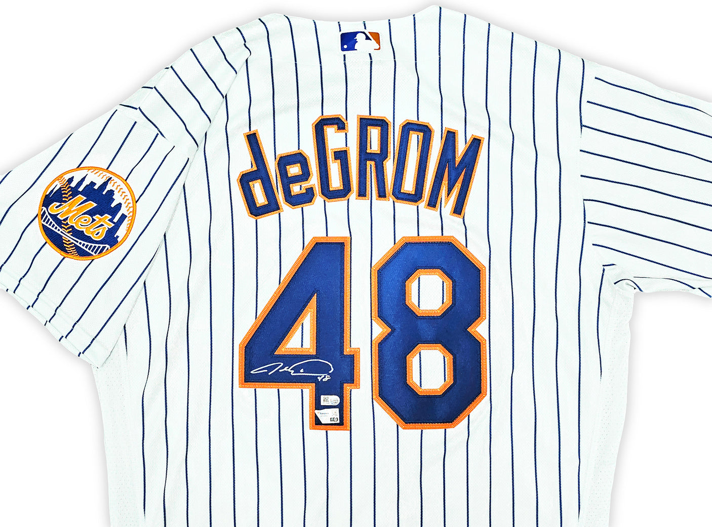 New York Mets Jacob deGrom Autographed White Nike Authentic Jersey Size 44 Fanatics Holo Stock #218735