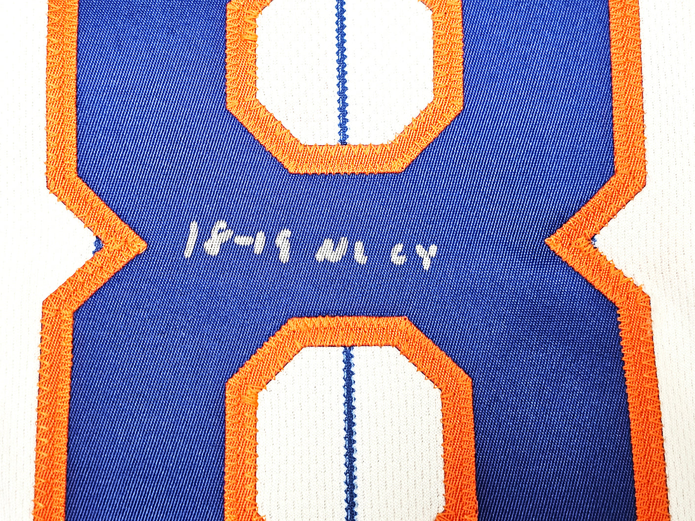 New York Mets Jacob deGrom Autographed White Nike Authentic Jersey Size 44 "18-19 NL CY" Fanatics Holo Stock #218734