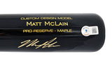 Matt McLain Autographed Black Victus Player Model Bat Cincinnati Reds Beckett BAS Witness Stock #220223