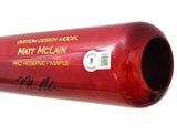 Matt McLain Autographed Red Victus Player Model Bat Cincinnati Reds Beckett BAS Witness Stock #220224