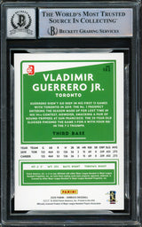 Vladimir Guerrero Jr. Autographed 2020 Donruss Variations Card #102 Toronto Blue Jays Auto Grade Gem Mint 10 Fielding Beckett BAS #15859531
