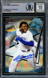 Vladimir Guerrero Jr. Autographed 2020 Topps Finest Card #6 Toronto Blue Jays Auto Grade Gem Mint 10 Beckett BAS #15859603