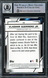 Vladimir Guerrero Jr. Autographed 2020 Topps Fire Card #148 Toronto Blue Jays Auto Grade Gem Mint 10 Beckett BAS #15859606