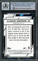 Vladimir Guerrero Jr. Autographed 2020 Topps Fire Card #148 Toronto Blue Jays Auto Grade Gem Mint 10 Beckett BAS #15859609