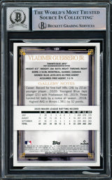 Vladimir Guerrero Jr. Autographed 2021 Topps Gallery Rainbow Foil Card #158 Toronto Blue Jays Auto Grade Gem Mint 10 Beckett BAS #15859737