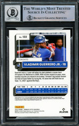Vladimir Guerrero Jr. Autographed 2022 Donruss Optic Card #122 Toronto Blue Jays Auto Grade Gem Mint 10 Beckett BAS #15859855