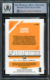 Juan Soto Autographed 2019 Donruss Optic Card #113 New York Mets Auto Grade Gem Mint 10 Beckett BAS #15860248