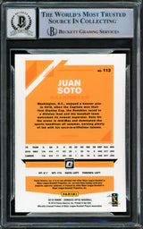 Juan Soto Autographed 2019 Donruss Optic Card #113 New York Yankees Auto Grade Gem Mint 10 Beckett BAS #15860248