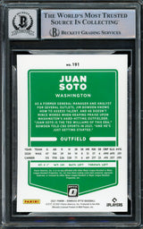 Juan Soto Autographed 2021 Donruss Optic Card #191 New York Yankees Auto Grade Gem Mint 10 Beckett BAS #15860491
