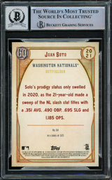 Juan Soto Autographed 2021 Topps Gypsy Queen Card #54 New York Yankees Auto Grade Gem Mint 10 Beckett BAS #15860531