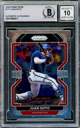 Juan Soto Autographed 2022 Panini Prizm Card #117 New York Mets Auto Grade Gem Mint 10 Beckett BAS #15860611