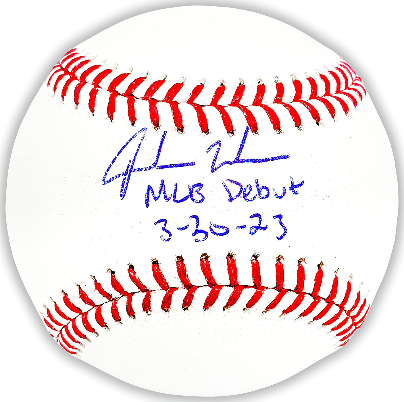 Jordan Walker Autographed Official MLB Baseball St. Louis Cardinals "MLB Debut 3-30-23" Fanatics Holo Stock #218709