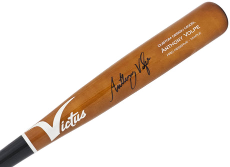 Anthony Volpe Autographed Brown Victus Player Model Bat New York Yankees Fanatics Holo Stock #219042