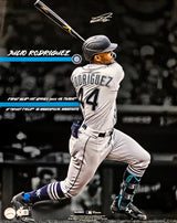Julio Rodriguez Autographed Framed 16x20 Photo Seattle Mariners 1st Hit Beckett BAS QR Stock #221129
