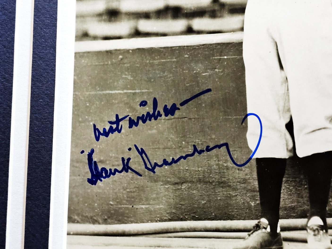 Hank Greenberg Autographed Framed 8x10 Photo Detroit Tigers "Best Wishes" PSA/DNA #O01163