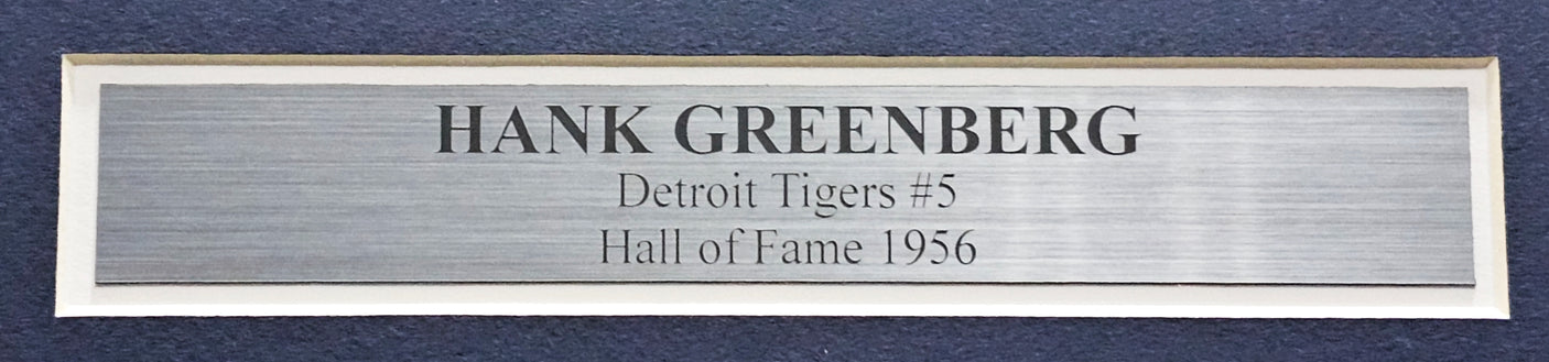 Hank Greenberg Autographed Framed 8x10 Photo Detroit Tigers "Best Wishes" PSA/DNA #O01163