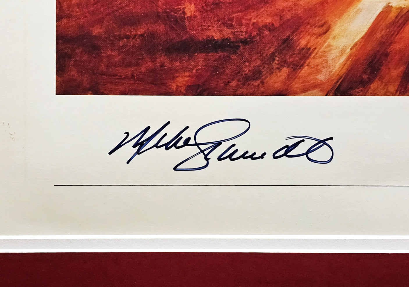 Mike Schmidt Autographed Framed 18x24 Lithograph Photo Philadelphia Phillies With Artist Proof #1284/1500 Beckett BAS #AC41242