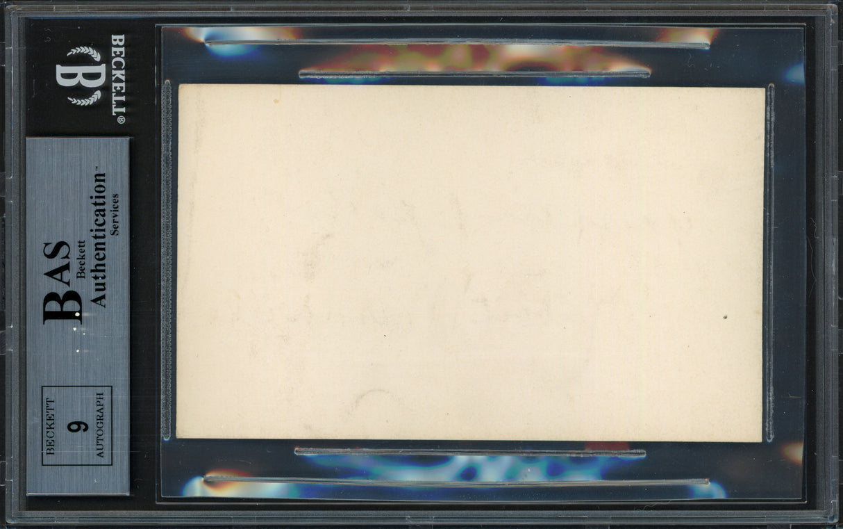 Rabbit Maranville Autographed 3x5 Index Card Boston Braves Auto Grade Mint 9 "Yours In Sports" Beckett BAS #13264853