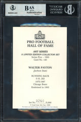 Walter Payton Autographed 1993 Goal Line Art Card #140 Chicago Bears Beckett BAS #15884906