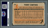 Tony Gwynn Autographed 1983 Topps Rookie Card #482 San Diego Padres PSA 8 Vintage Signature PSA/DNA #68645588