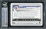 Vladimir Guerrero Jr. Autographed 2020 Bowman Card #50 Toronto Blue Jays (Smudged) Beckett BAS #15866536
