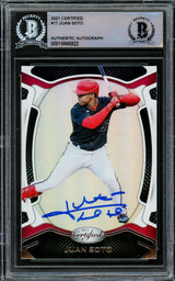 Juan Soto Autographed 2021 Panini Certified Card #17 New York Mets Beckett BAS #15866922