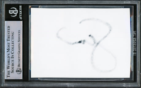 Serena Williams Autographed 2.5x3.5 Cut Signature Black Beckett BAS #15867643