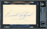 Emmett Ashford Autographed 3x5 Index Card Umpire Beckett BAS #15867656