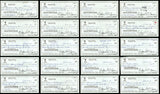 Lot of 20 Willie McCovey Autographed 3x6 Checks San Francisco Giants SKU #219427