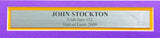 Utah Jazz John Stockton Autographed Framed Purple Jersey Beckett BAS Witness Stock #230204