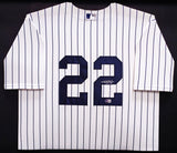 New York Yankees Juan Soto Autographed Framed White Pinstripes Nike Jersey Beckett BAS QR Stock #230201