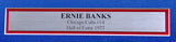 Chicago Cubs Ernie Banks Autographed Framed Cream Pinstripes Majestic Jersey PSA/DNA #B80152